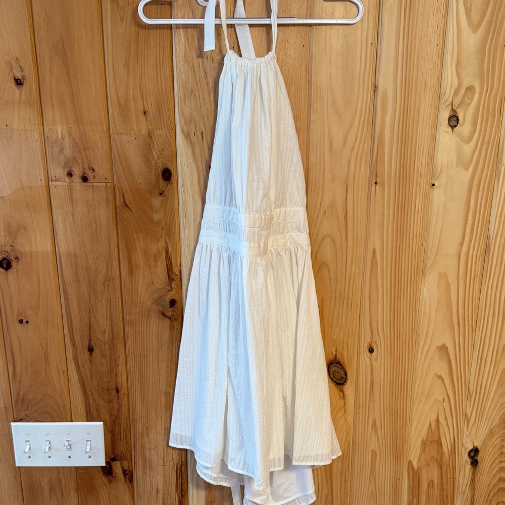 wild fable White Backless Halter Tiered Sundress